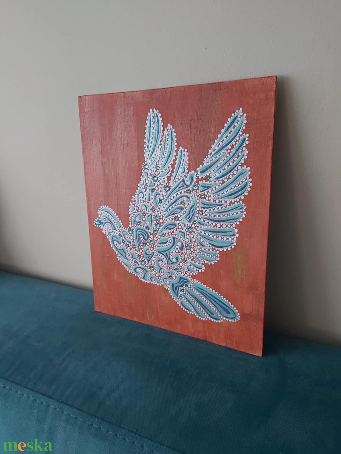 A szabadság kék madara - művészet - festmény - akril - Meska.hu