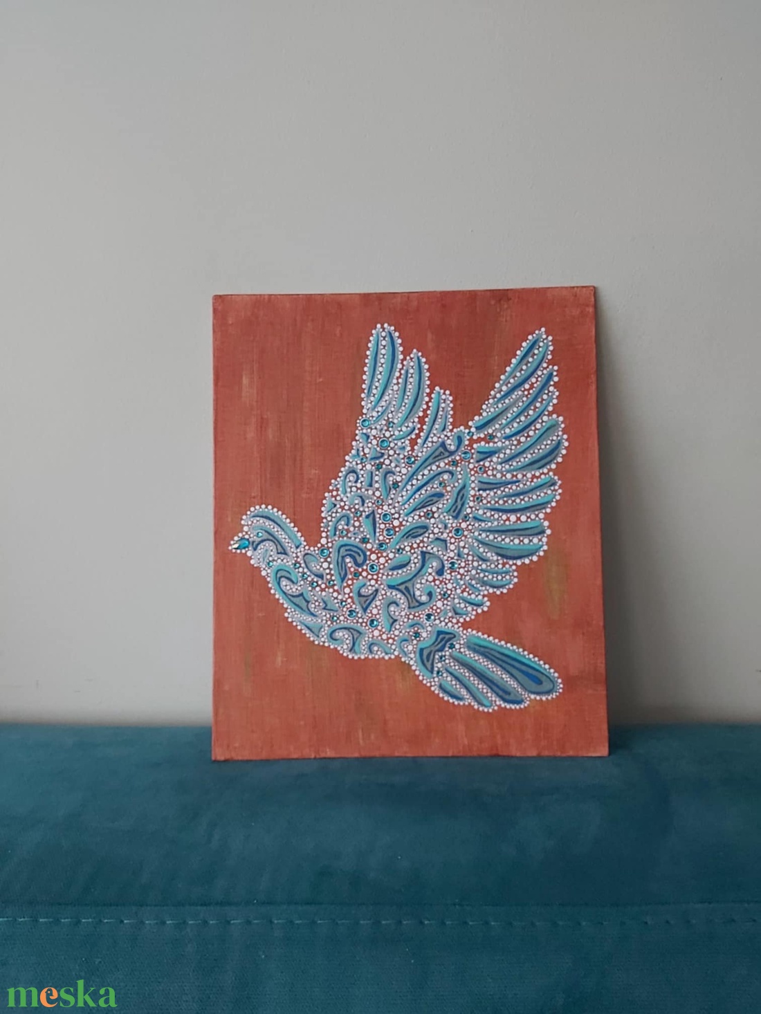 A szabadság kék madara - művészet - festmény - akril - Meska.hu