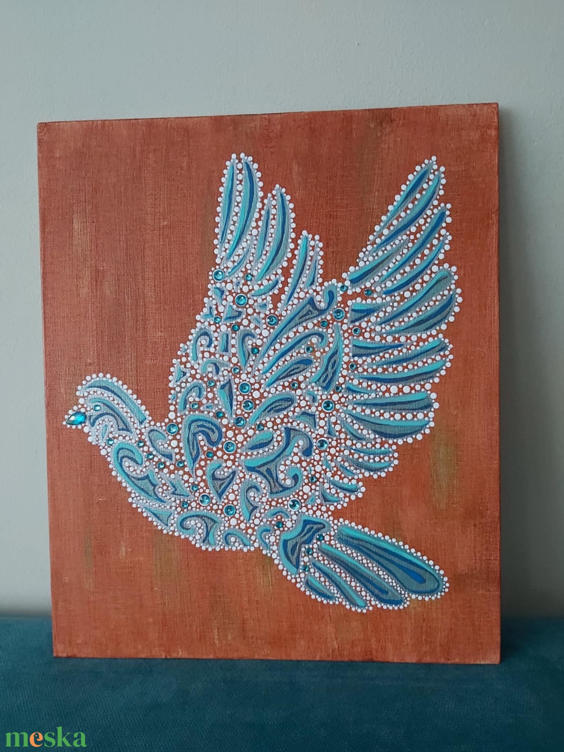 A szabadság kék madara - művészet - festmény - akril - Meska.hu