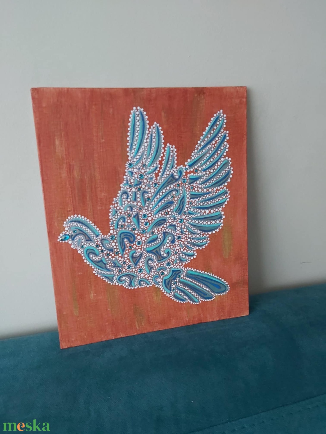 A szabadság kék madara - művészet - festmény - akril - Meska.hu