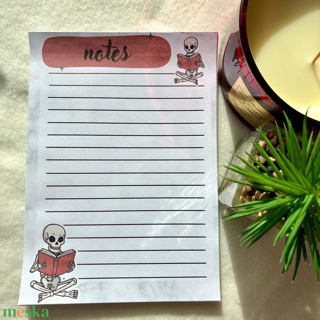 Csontvázas jegyzetlapok - otthon & életmód - papír, írószer - jegyzetfüzet & napló - Meska.hu