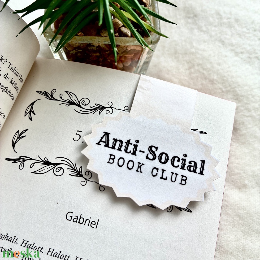 Mágneses könyvjelző � Antisocial - könyv & zene - könyvjelző - Meska.hu