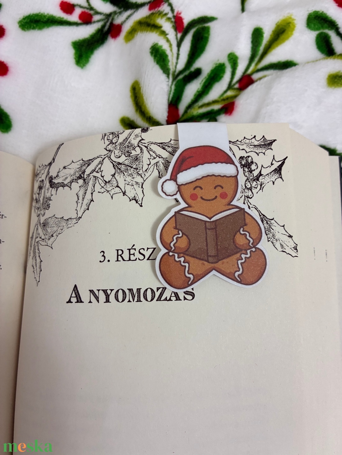 Mágneses könyvjelző  Olvasó mézeskalács - könyv & zene - könyvjelző - Meska.hu