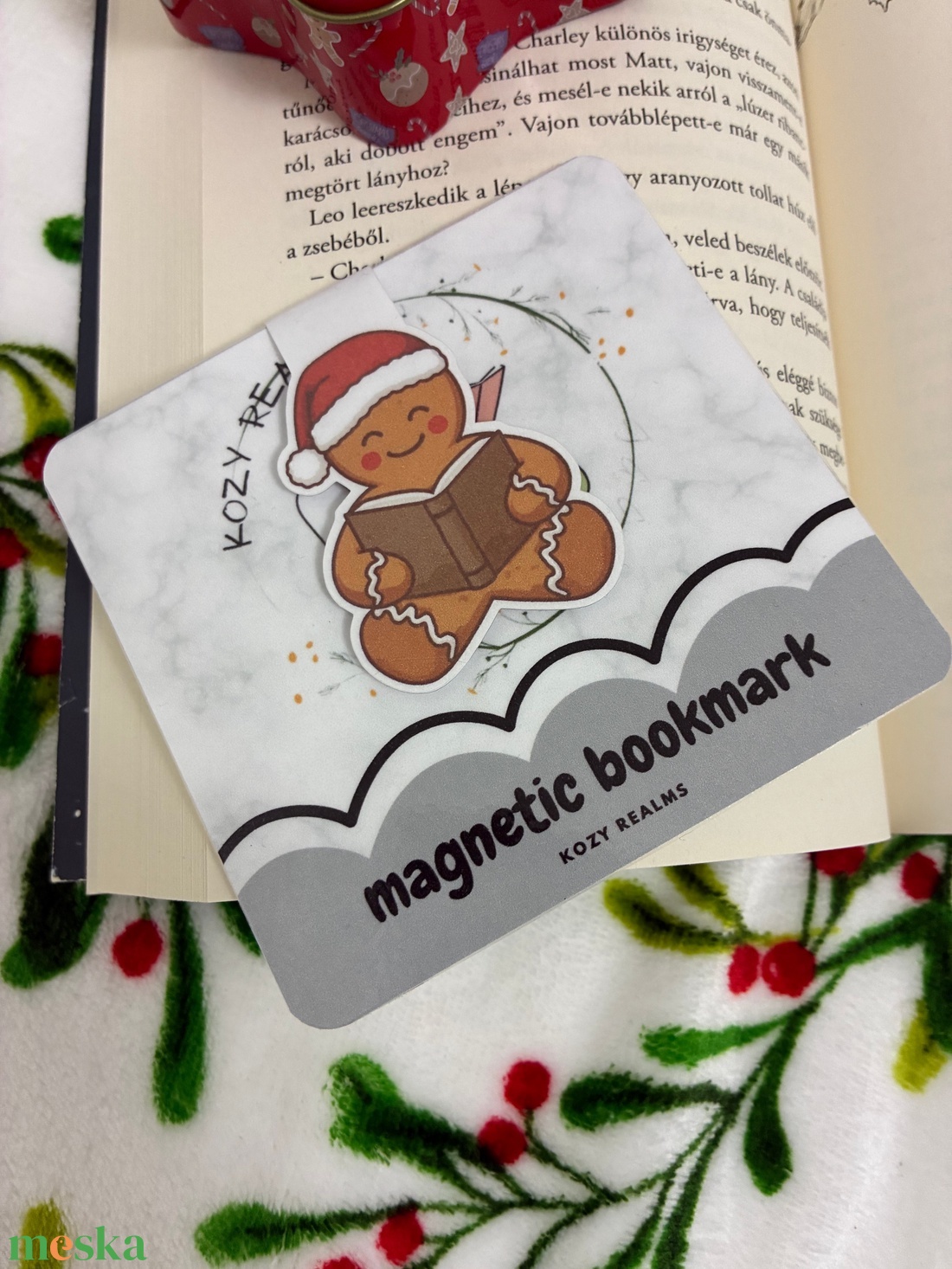 Mágneses könyvjelző  Olvasó mézeskalács - könyv & zene - könyvjelző - Meska.hu