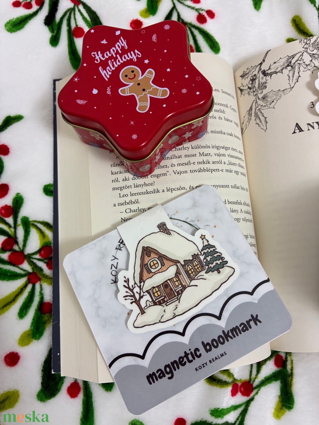 Mágneses könyvjelző � Havas házikó - könyv & zene - könyvjelző - Meska.hu