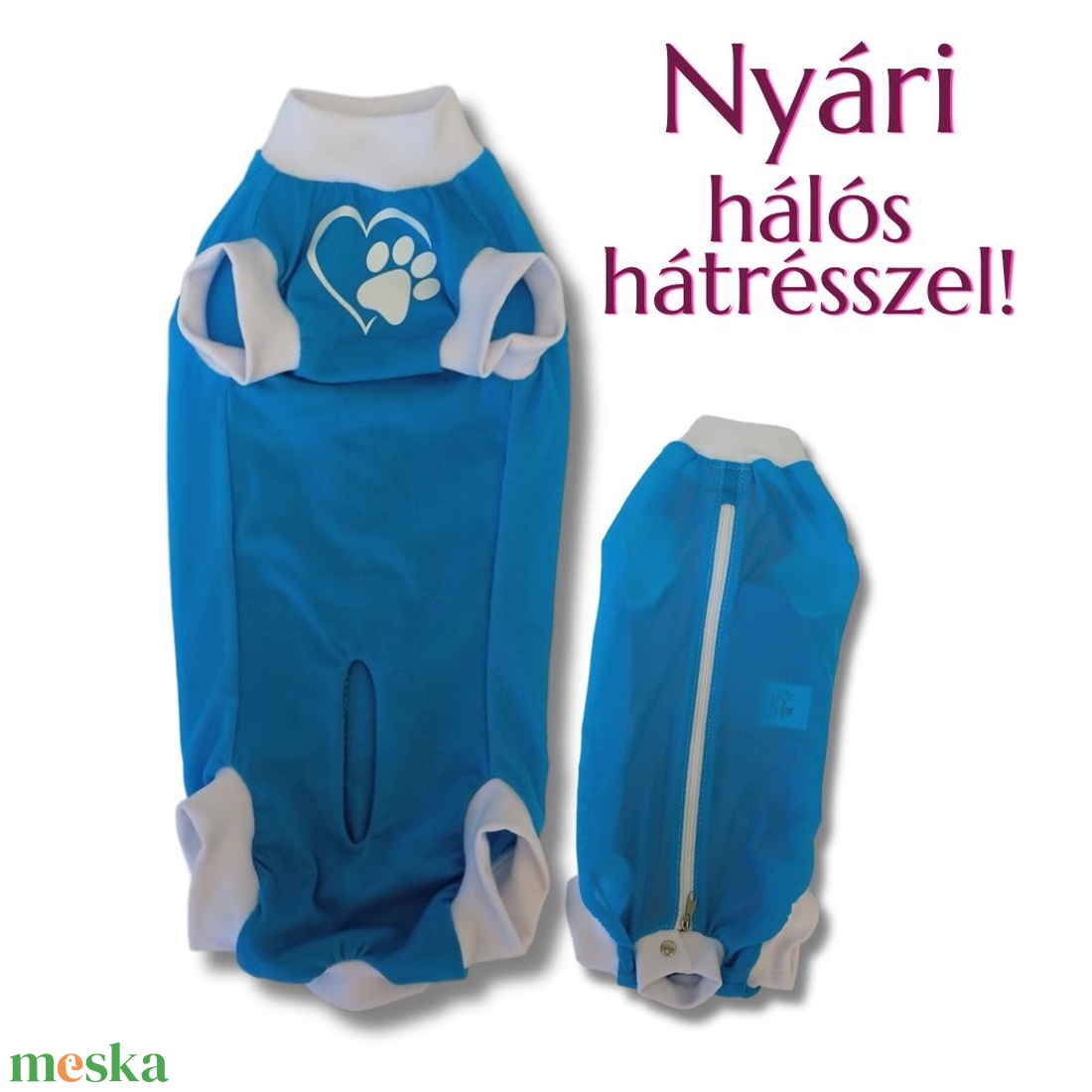 Nyári műtét - ivartalanítás utáni kutyaruha fiúknak - kék - otthon & életmód - kisállatoknak - kutyáknak - kutya ruházat - Meska.hu