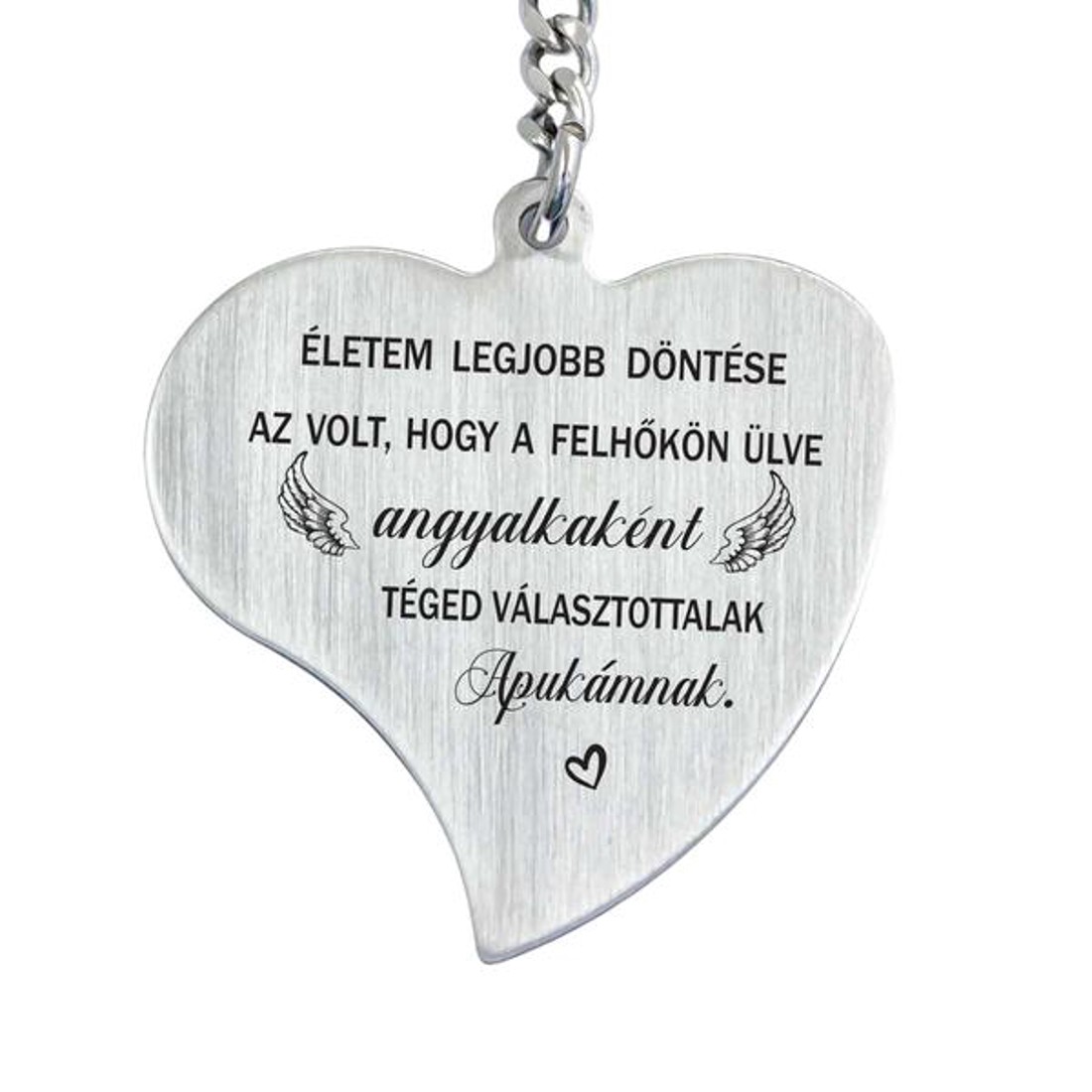 Téged választottalak Apukámnak acél medálos kulcstartó - táska & tok - kulcstartó & táskadísz - kulcstartó - Meska.hu