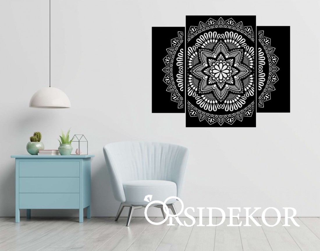 3 részes mandala falikép fából - otthon & életmód - dekoráció - spiritualitás - mandala - Meska.hu