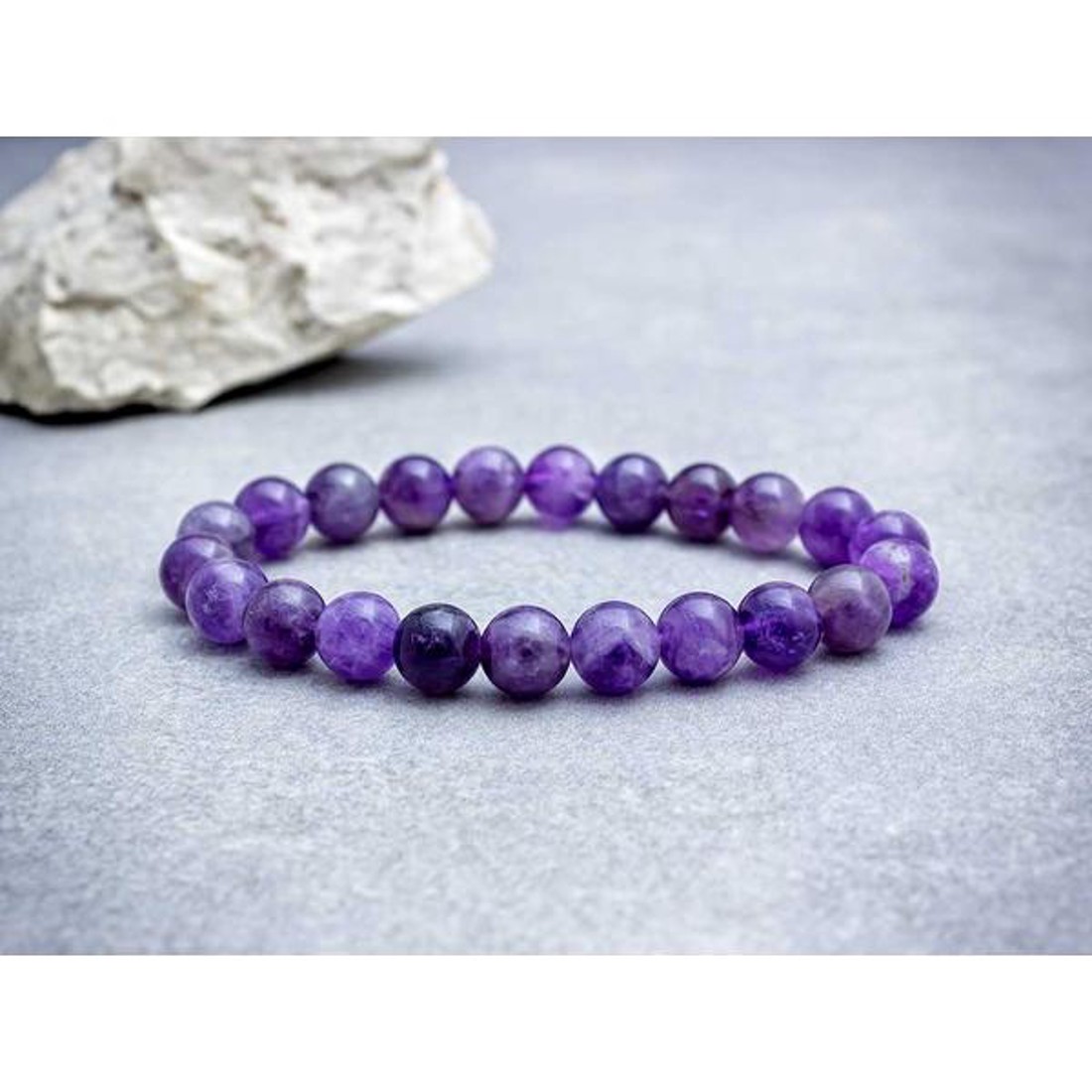 Ametiszt ásvány karkötő - ékszer - karkötő - ásványkarkötő - Meska.hu