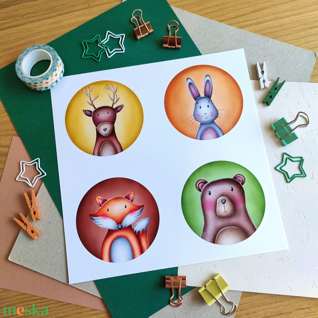 Erdei állatok print - otthon & életmód - dekoráció - kép & falikép - kép & falikép - Meska.hu Erdei állatok print - otthon & életmód - dekoráció - kép & falikép - kép & falikép - Meska.hu