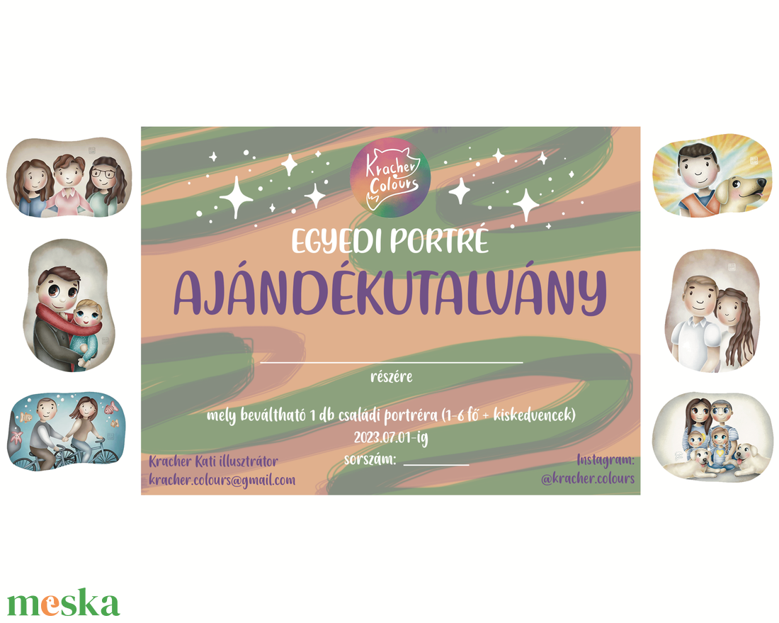 Ajándékutalvány - Egyedi portré fotó alapján - művészet - portré & karikatúra - portré - Meska.hu Ajándékutalvány - Egyedi portré fotó alapján - művészet - portré & karikatúra - portré - Meska.hu