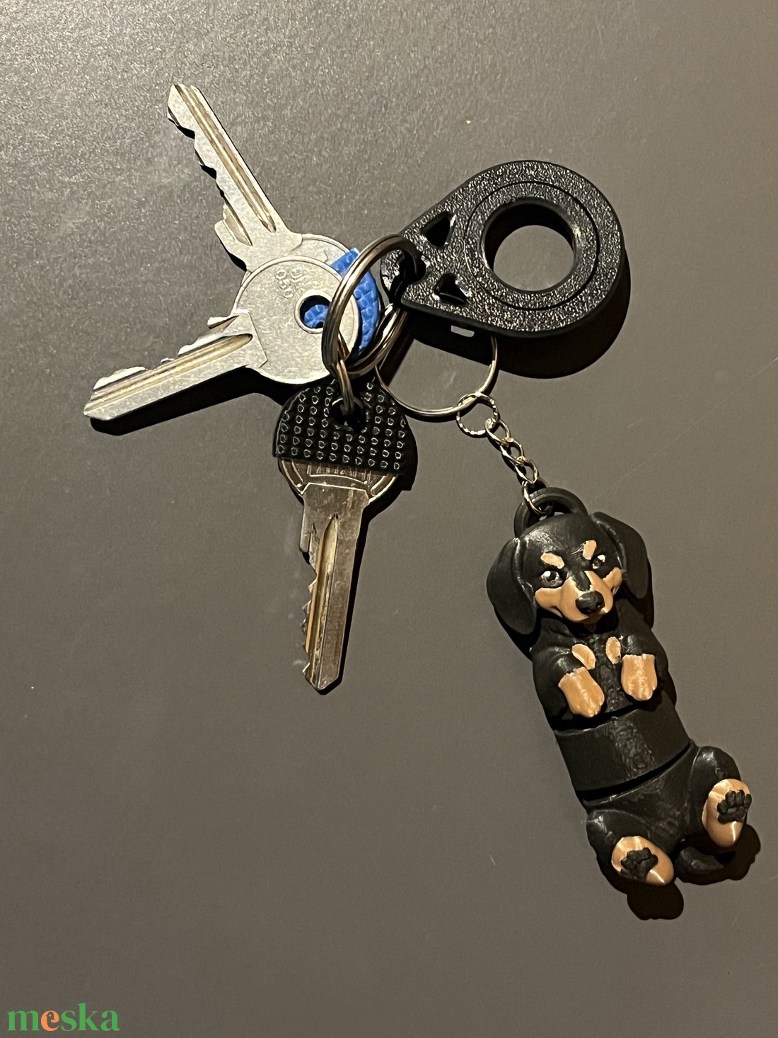 Flexi Tacskó (Dachshund) kulcstartó  - táska & tok - kulcstartó & táskadísz - kulcstartó - Meska.hu