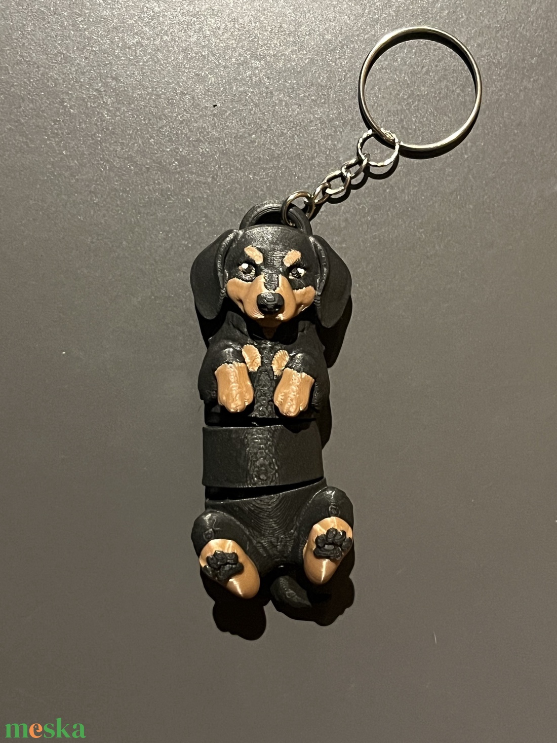 Flexi Tacskó (Dachshund) kulcstartó  - táska & tok - kulcstartó & táskadísz - kulcstartó - Meska.hu