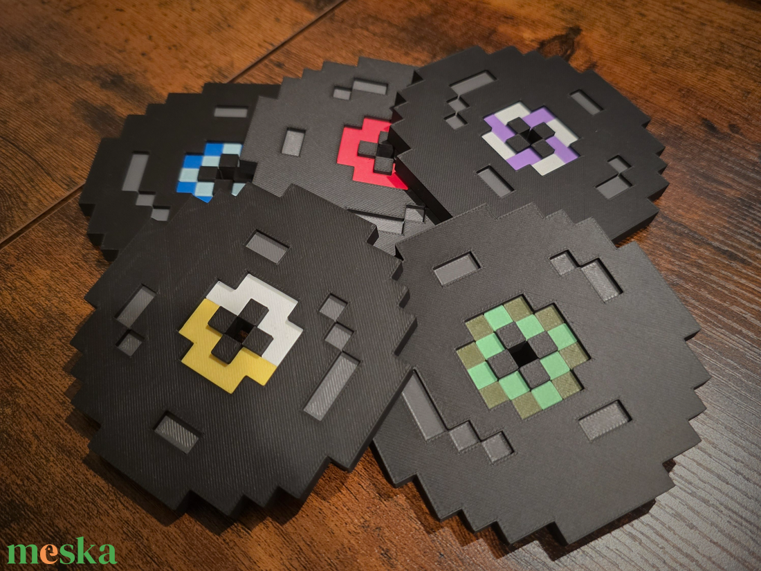 Minecraft zenei korong alátétek - otthon & életmód - konyhafelszerelés, tálalás - tálalás - tányér- és poháralátét - Meska.hu