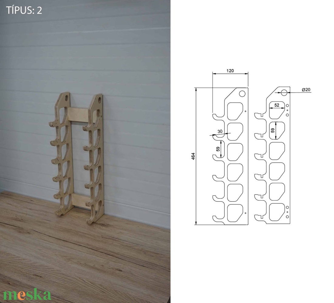 Késtartó állvány (típus 02) - játék & sport - sport és kikapcsolódás - vadászat - Meska.hu