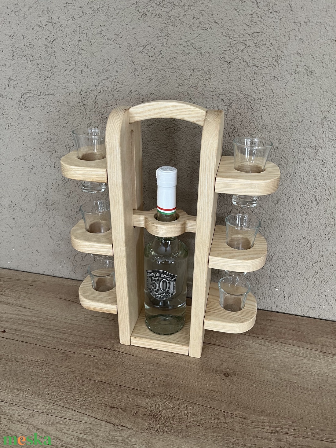 Pálinka tartó állvány, ajándék - otthon & életmód - konyhafelszerelés, tálalás - tálalás - pálinkás poharak, szettek - Meska.hu