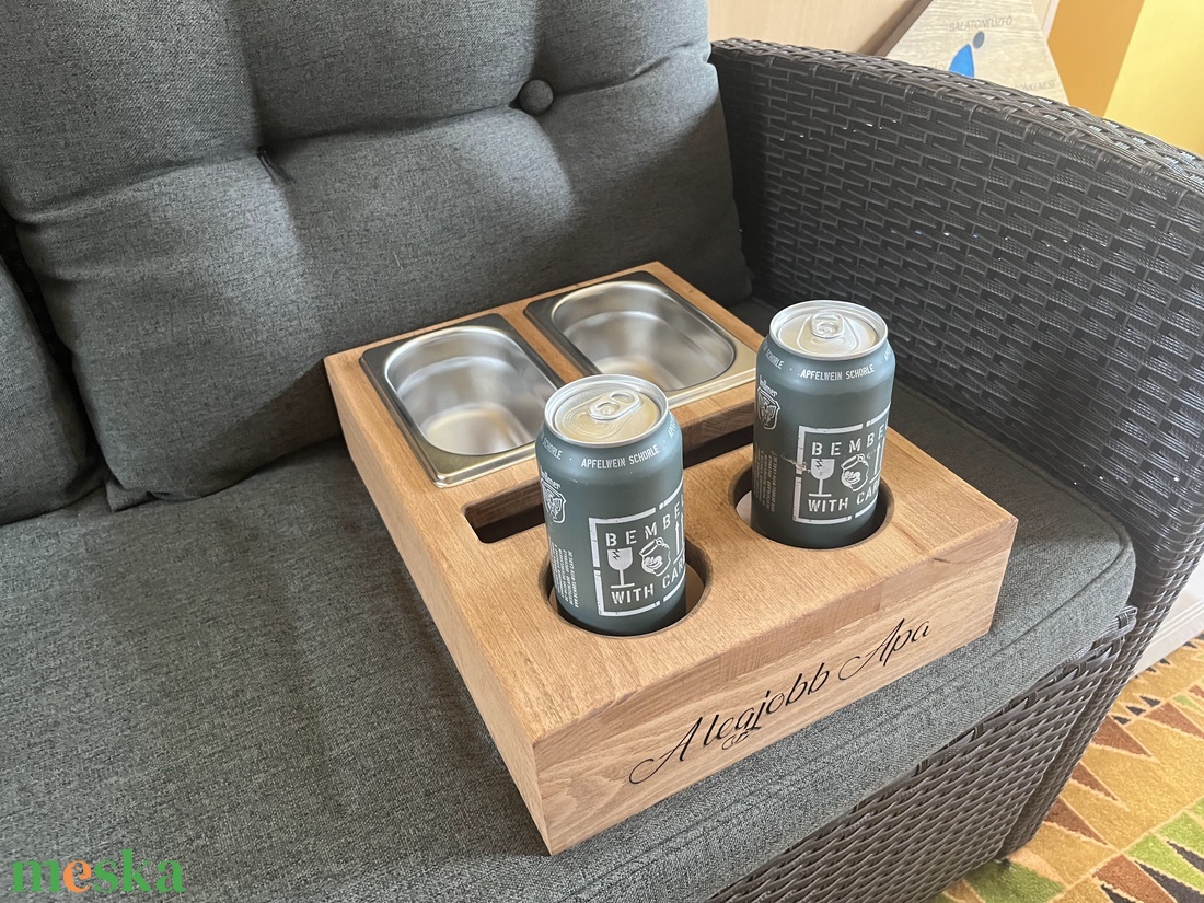 Kanapé rendező doboz, nasi tartó, filmezéshez, ajándék ötlet, filmező, kanapé inas, butler sofa,  Snack butler - otthon & életmód - tárolás & rendszerezés - doboz - Meska.hu