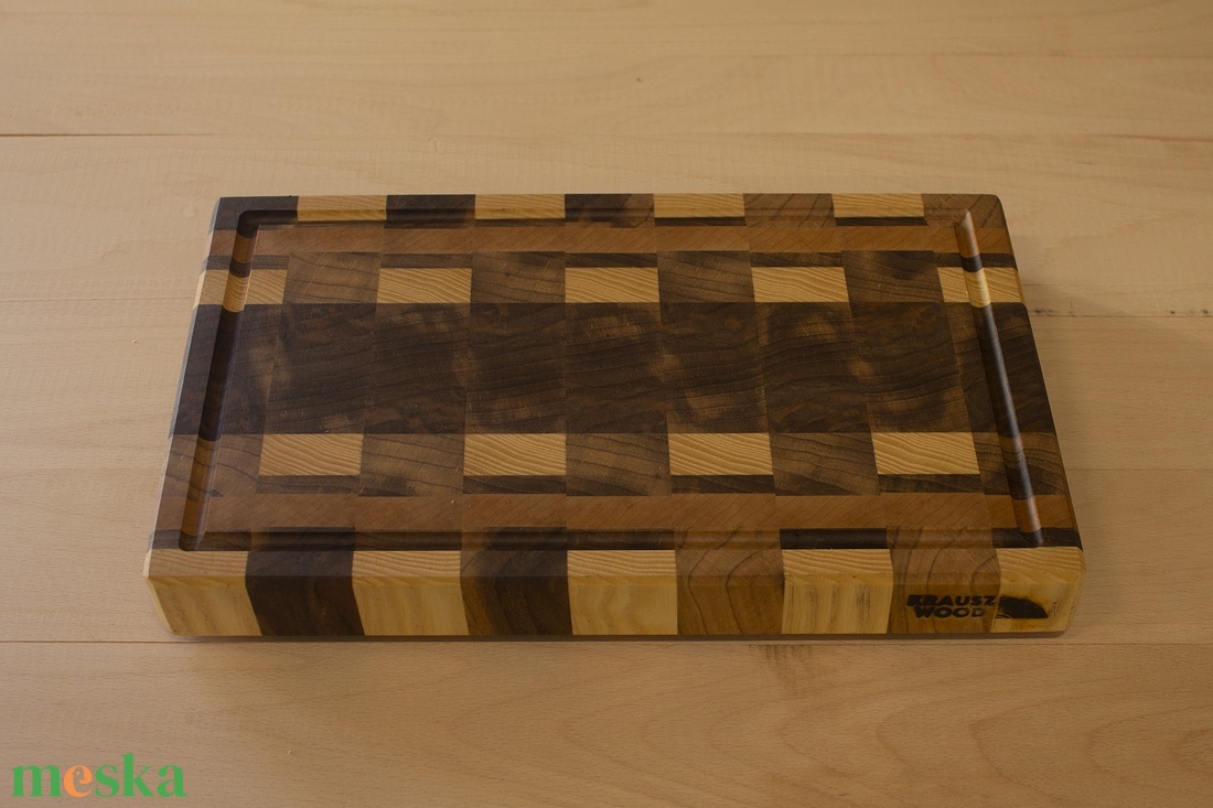 Mozaik dió bükk akác vágódeszka, húsvéti ajándék, konyha kellék - otthon & életmód - konyhafelszerelés, tálalás - sütés, főzés - vágódeszka - Meska.hu