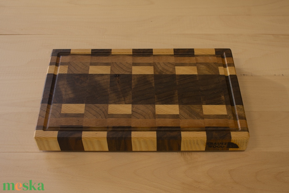 Mozaik dió bükk akác vágódeszka, húsvéti ajándék, konyha kellék - otthon & életmód - konyhafelszerelés, tálalás - sütés, főzés - vágódeszka - Meska.hu