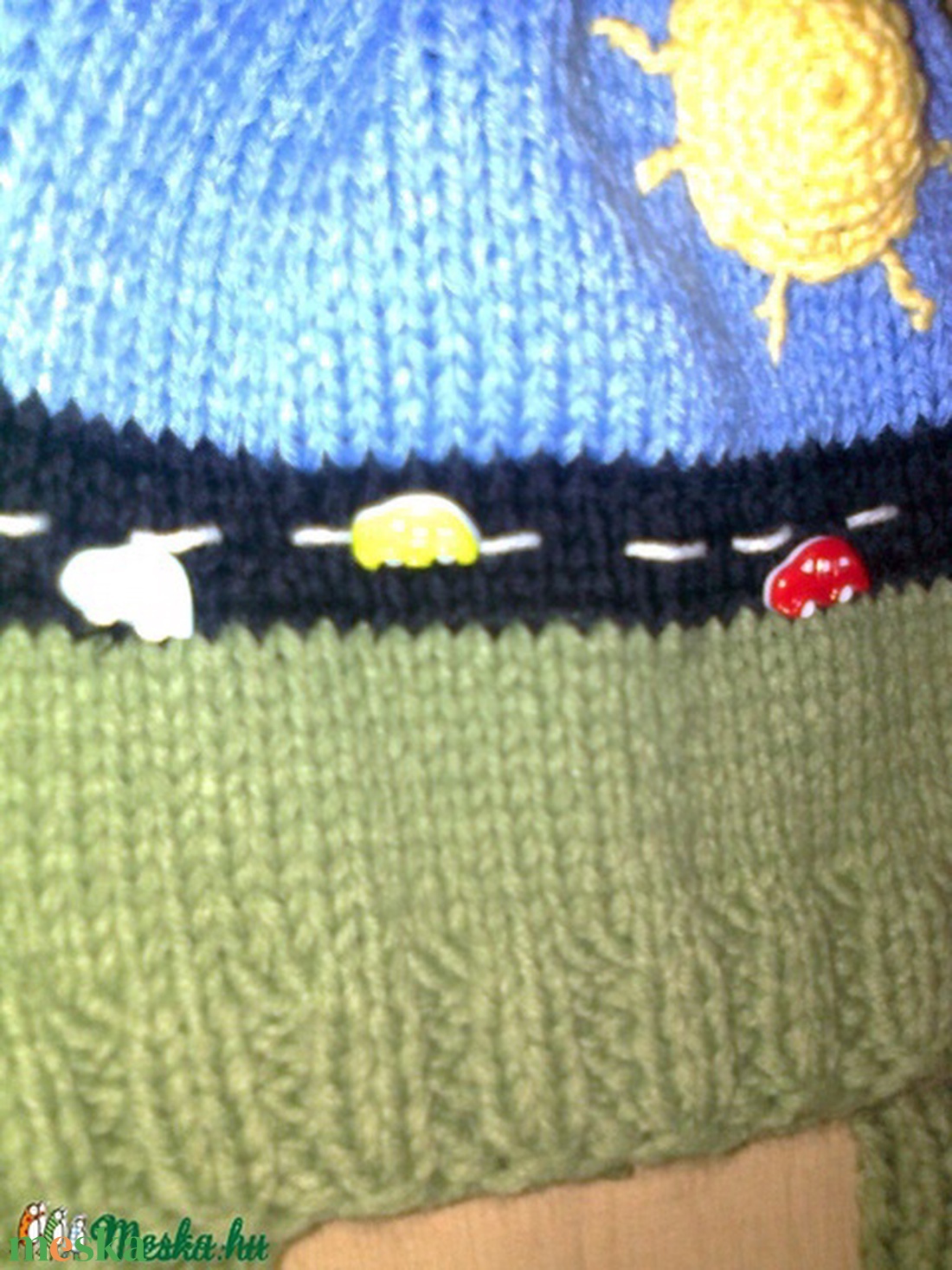 Autós sapi kézzel kötve - ruha & divat - sál, sapka, kendő - sapka - Meska.hu