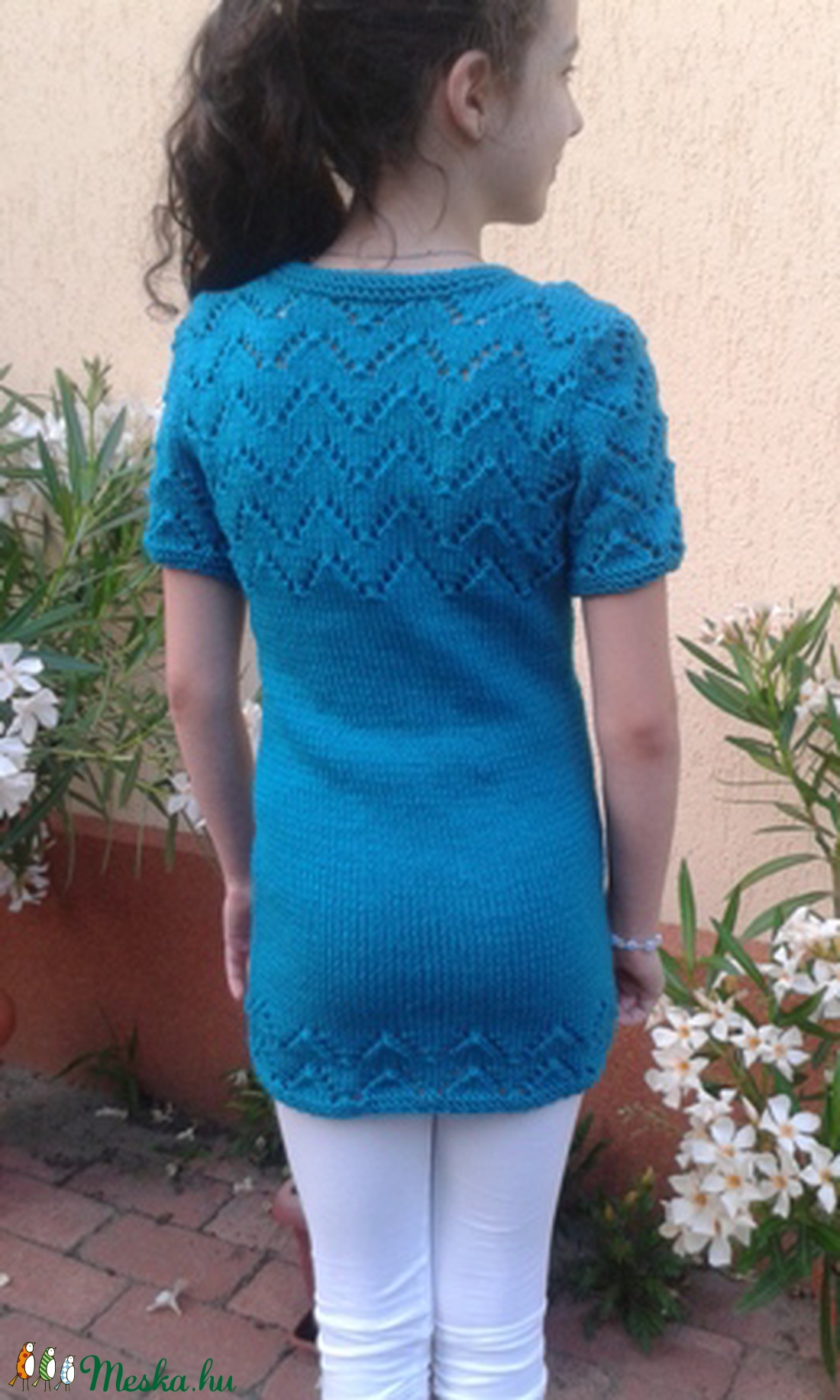 Kézzel kötött kislány ruha, tunika -  - Meska.hu