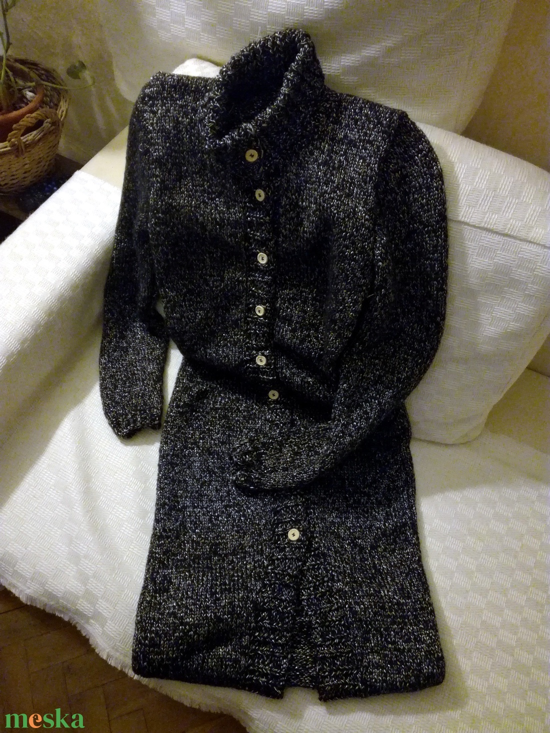 Fekete, arany, ezust kardigan - ruha & divat - női ruha - kardigánok - Meska.hu