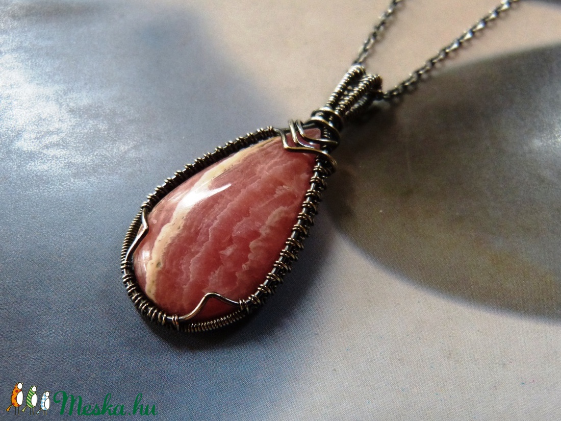 Rodokrozit ezüst nyaklánc  -  - Meska.hu