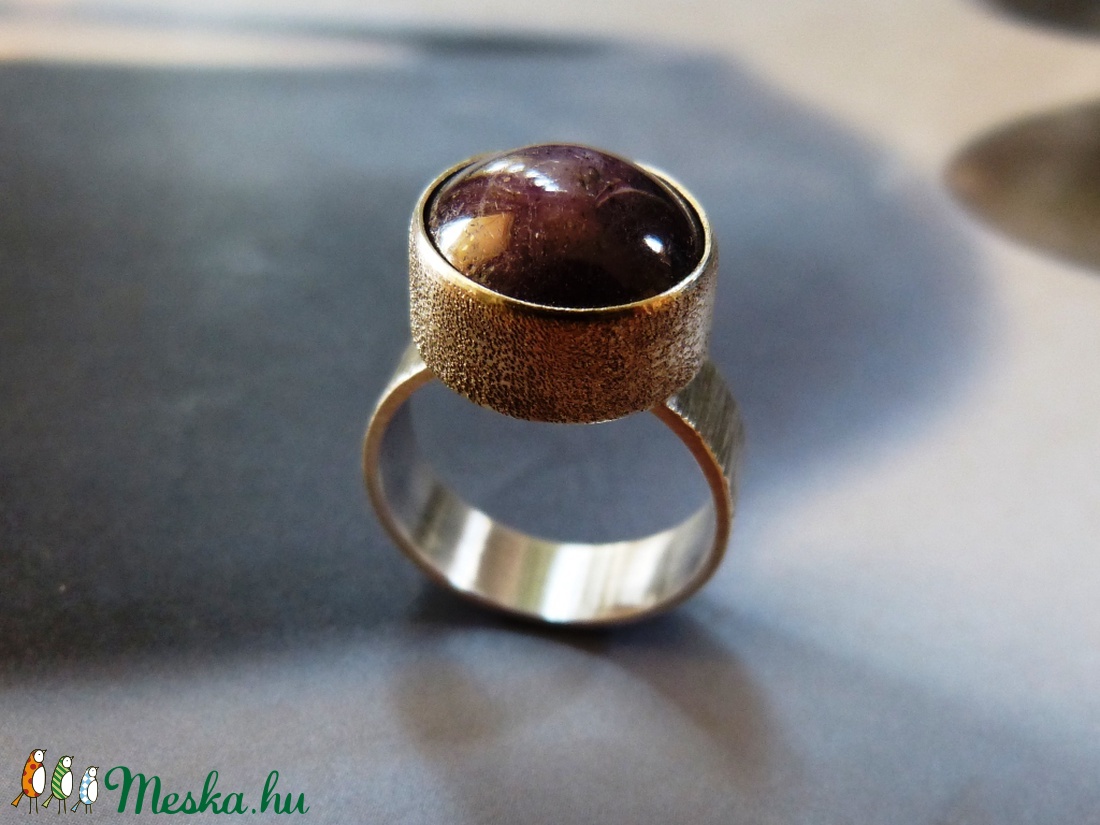 Csillagrubin ezüst gyűrű 3 -  - Meska.hu