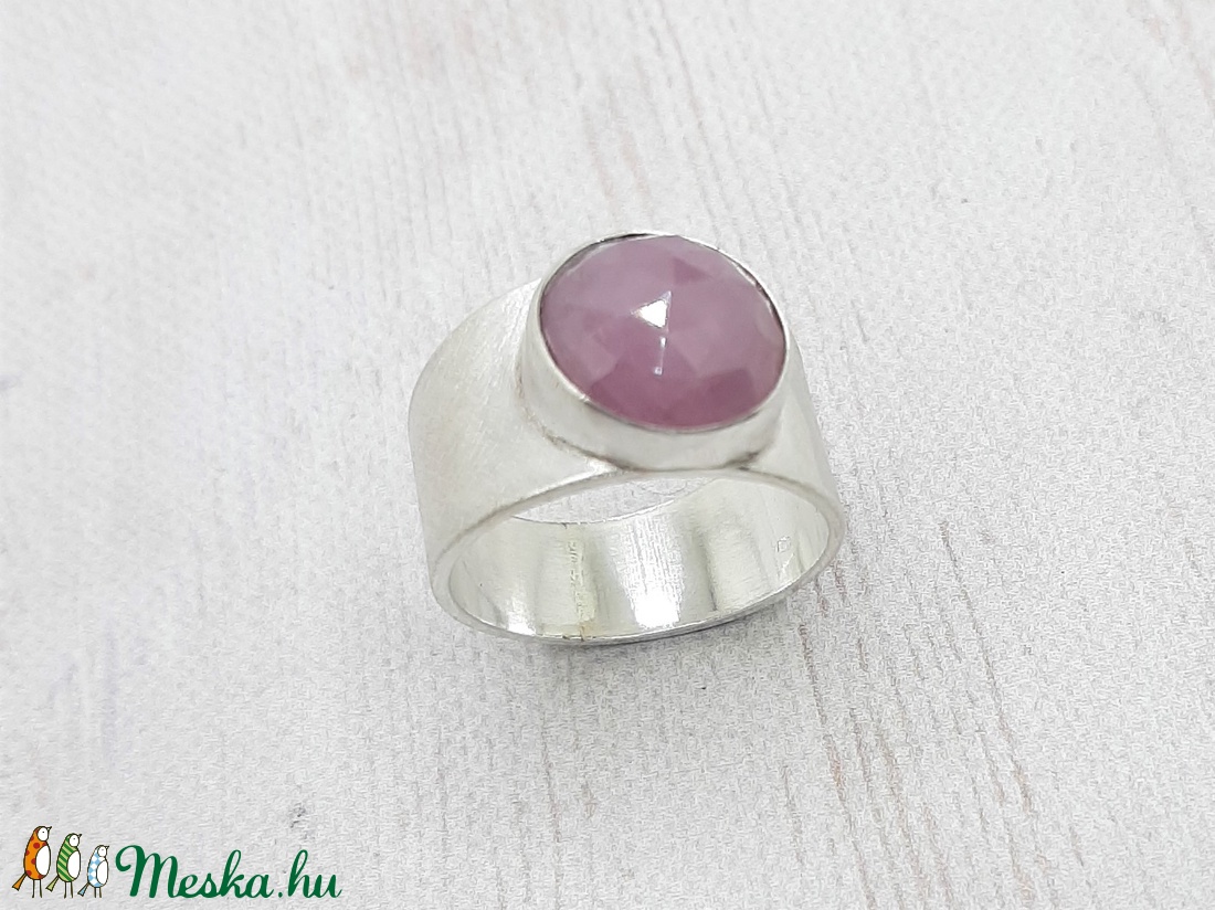 Pink zafír ezüst gyűrű  - ékszer - gyűrű - statement gyűrű - Meska.hu