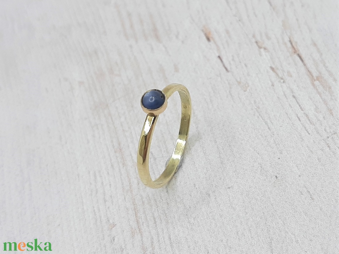 Kianit arany gyűrű  (14K) - ékszer - gyűrű - szoliter gyűrű - Meska.hu