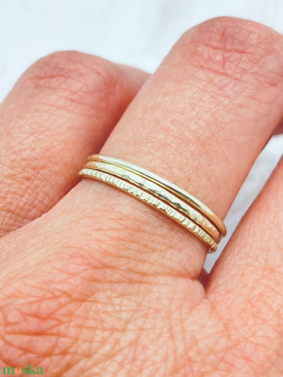 Sárga arany gyűrű  (14K) - ékszer - gyűrű - kerek gyűrű - Meska.hu