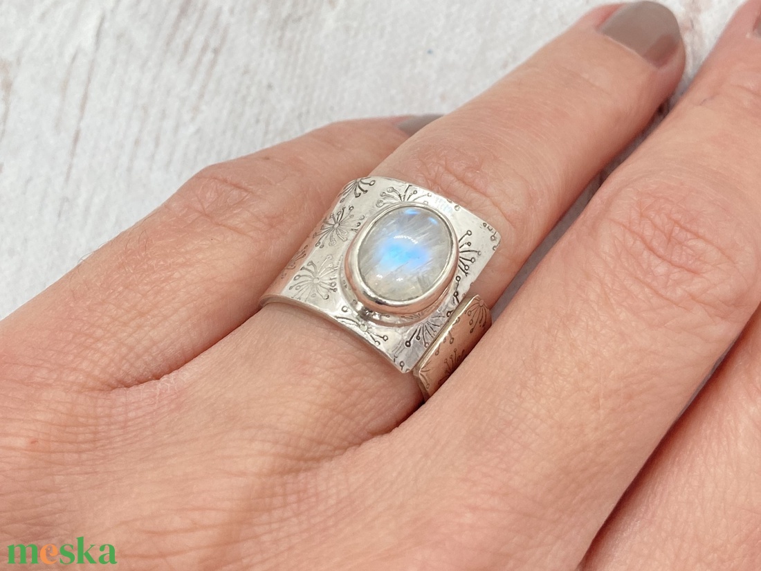 Holdkő ezüst gyűrű  - ékszer - gyűrű - szoliter gyűrű - Meska.hu