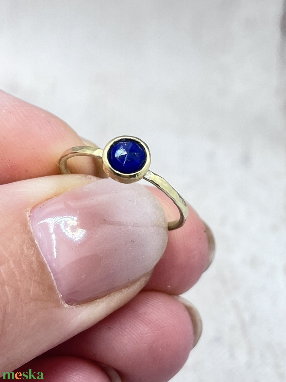 Lápisz lazuli arany gyűrű (14K) - ékszer - gyűrű - szoliter gyűrű - Meska.hu Lápisz lazuli arany gyűrű (14K) - ékszer - gyűrű - szoliter gyűrű - Meska.hu