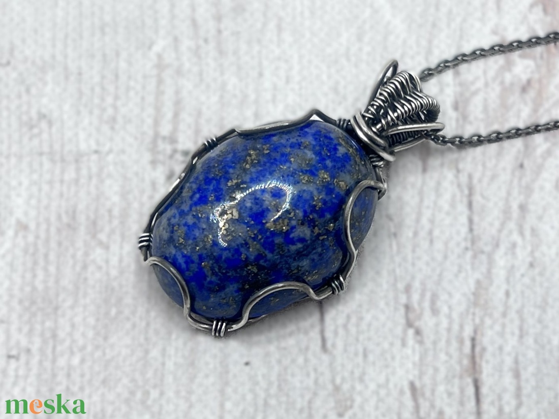 Lápisz lazuli ezüst nyaklánc - ékszer - nyaklánc - medálos nyaklánc - Meska.hu Lápisz lazuli ezüst nyaklánc - ékszer - nyaklánc - medálos nyaklánc - Meska.hu