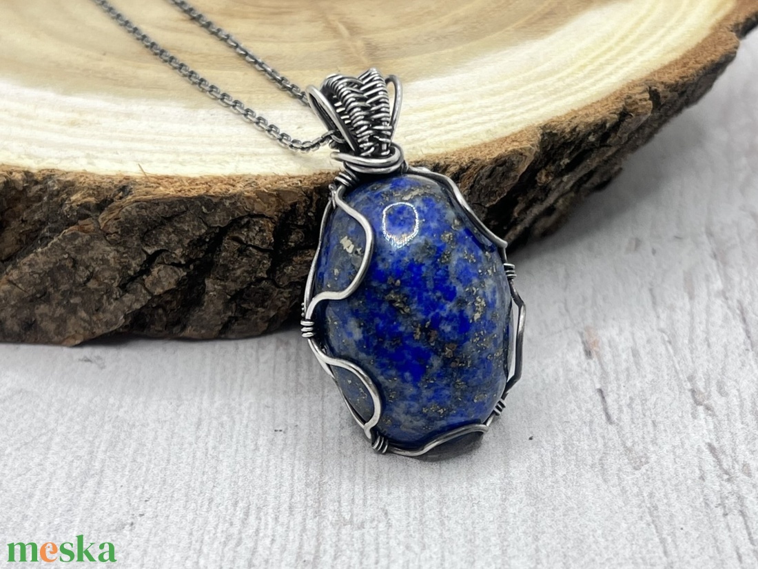 Lápisz lazuli ezüst nyaklánc - ékszer - nyaklánc - medálos nyaklánc - Meska.hu Lápisz lazuli ezüst nyaklánc - ékszer - nyaklánc - medálos nyaklánc - Meska.hu