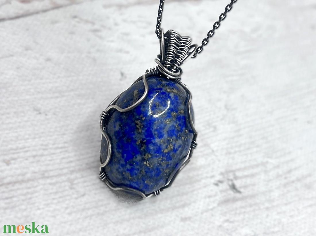 Lápisz lazuli ezüst nyaklánc - ékszer - nyaklánc - medálos nyaklánc - Meska.hu Lápisz lazuli ezüst nyaklánc - ékszer - nyaklánc - medálos nyaklánc - Meska.hu