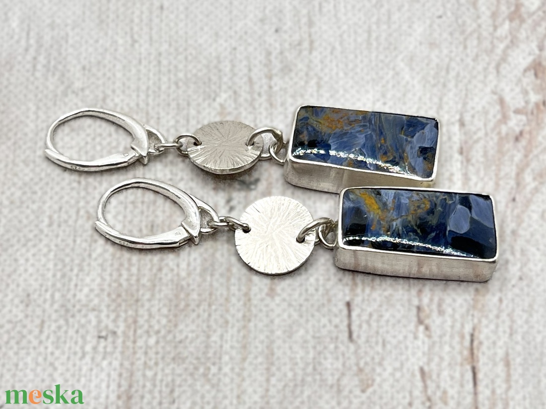 Pietersite ezüst fülbevaló 2. - ékszer - fülbevaló - lógó fülbevaló - Meska.hu Pietersite ezüst fülbevaló 2. - ékszer - fülbevaló - lógó fülbevaló - Meska.hu