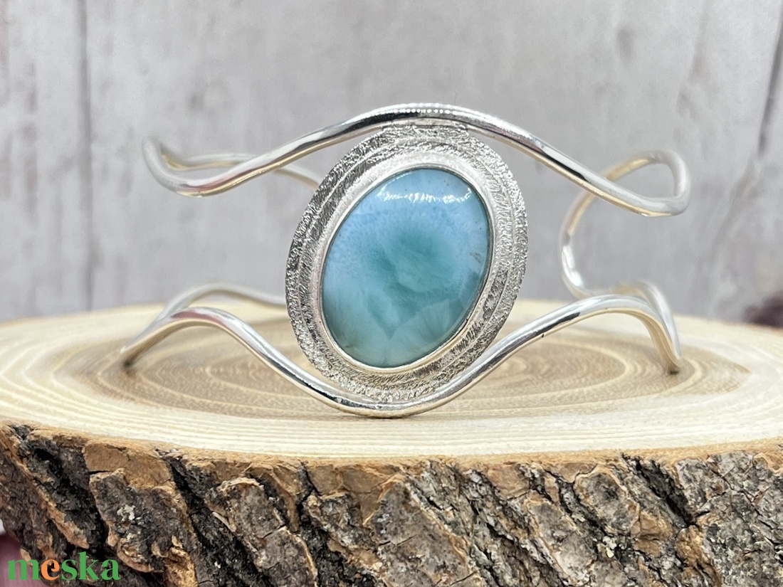 Larimár ezüst karperec - ékszer - karkötő - karperec - Meska.hu