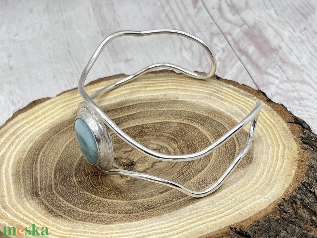 Larimár ezüst karperec - ékszer - karkötő - karperec - Meska.hu