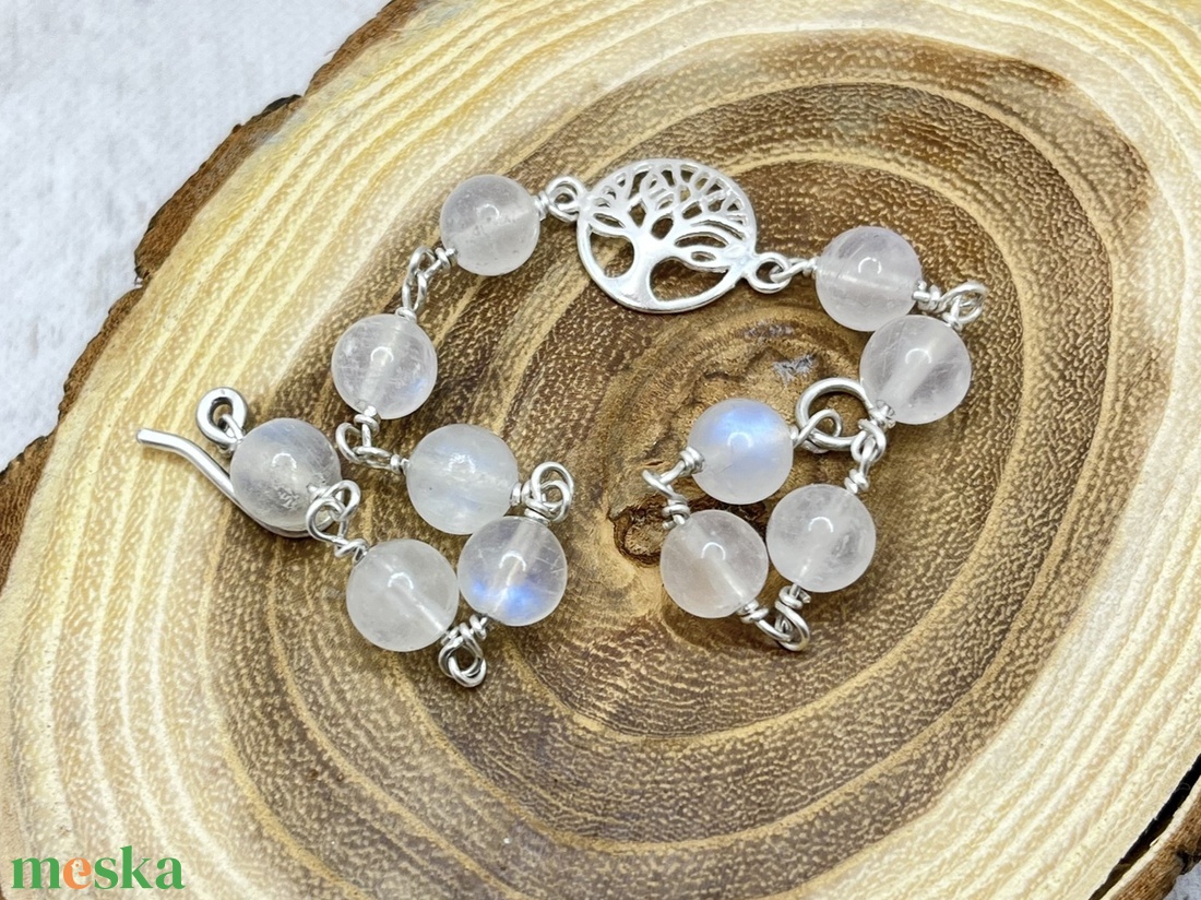 Holdkő ezüst karkötő - ékszer - karkötő - karkötő medállal - Meska.hu