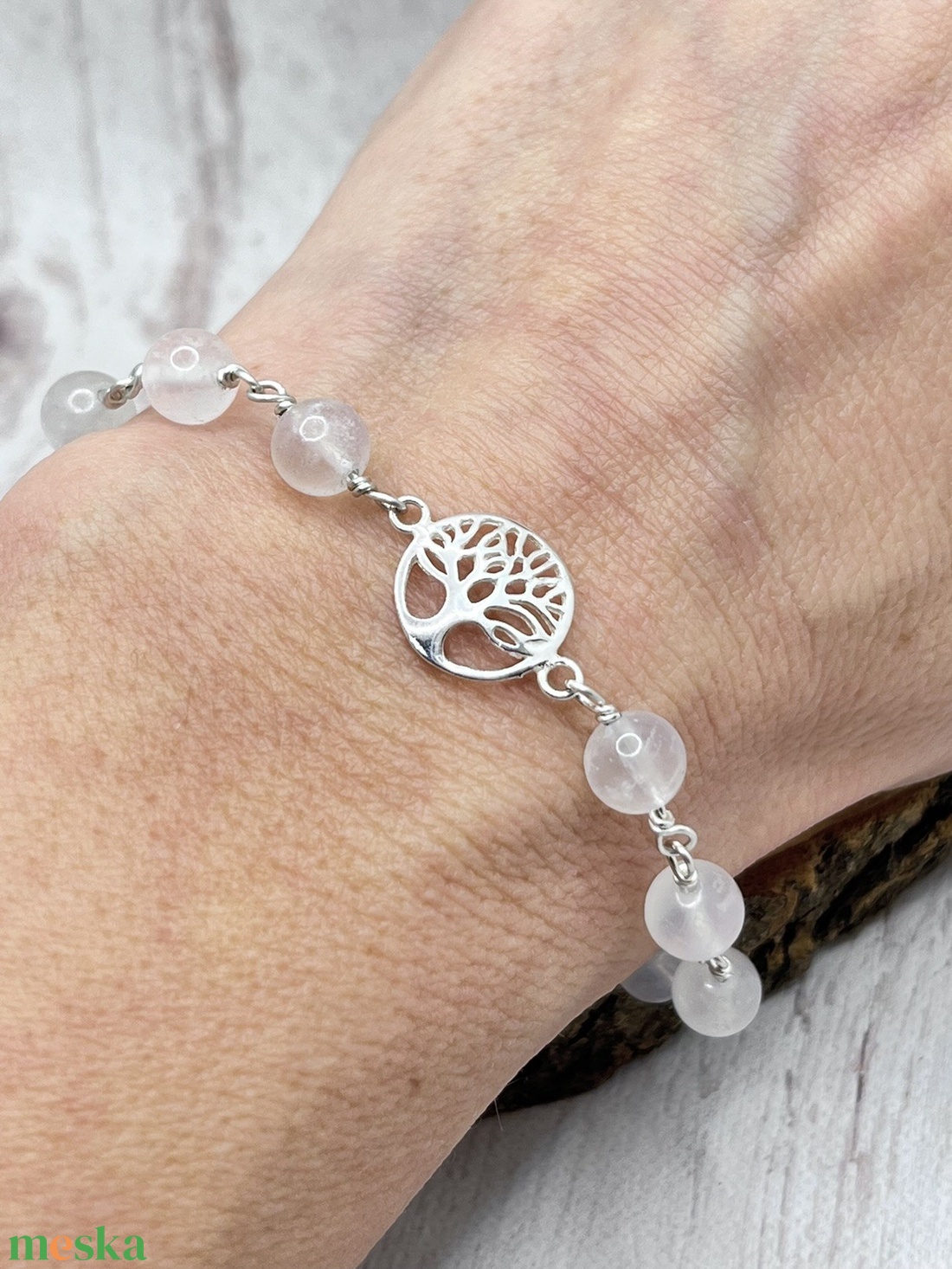 Holdkő ezüst karkötő - ékszer - karkötő - karkötő medállal - Meska.hu
