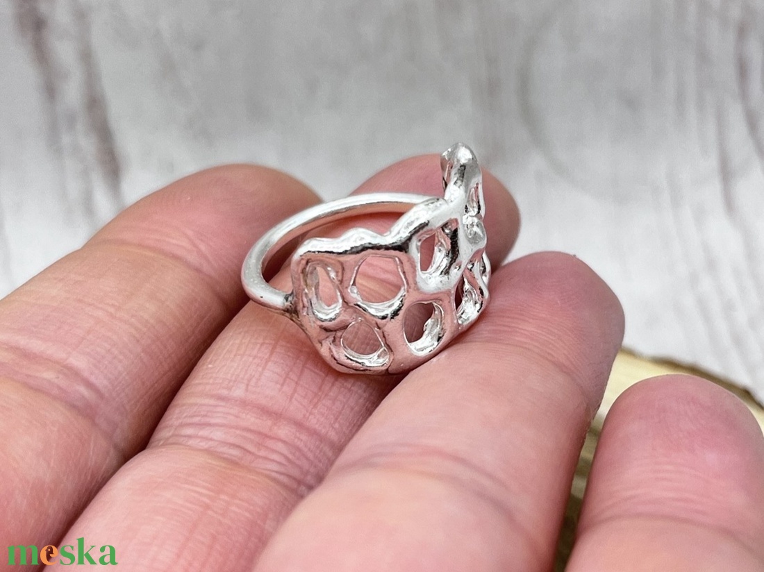 Hálózat ezüst gyűrű 2. - ékszer - gyűrű - kerek gyűrű - Meska.hu