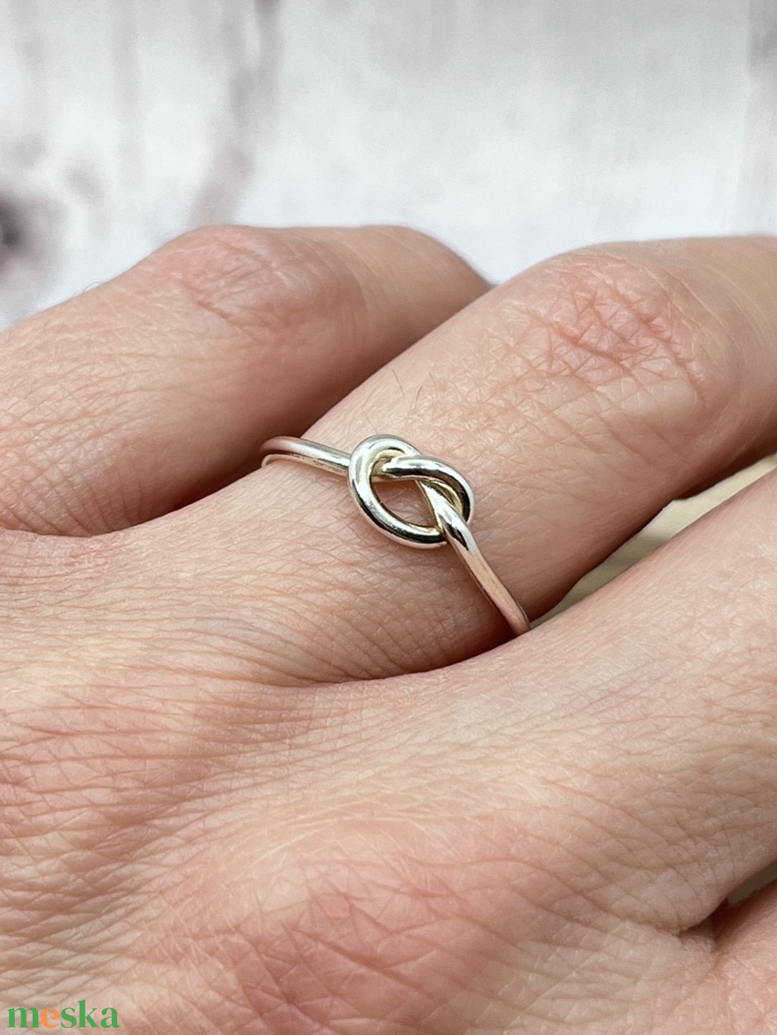Csomó ezüst gyűrű  - ékszer - gyűrű - fonódó gyűrű - Meska.hu