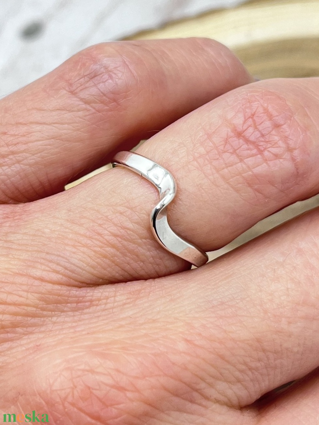 Hullám ezüst gyűrű  - ékszer - gyűrű - fonódó gyűrű - Meska.hu