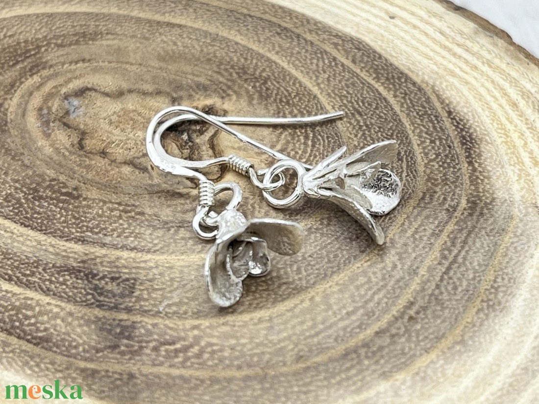 Harangvirág ezüst fülbevaló - ékszer - fülbevaló - lógó fülbevaló - Meska.hu