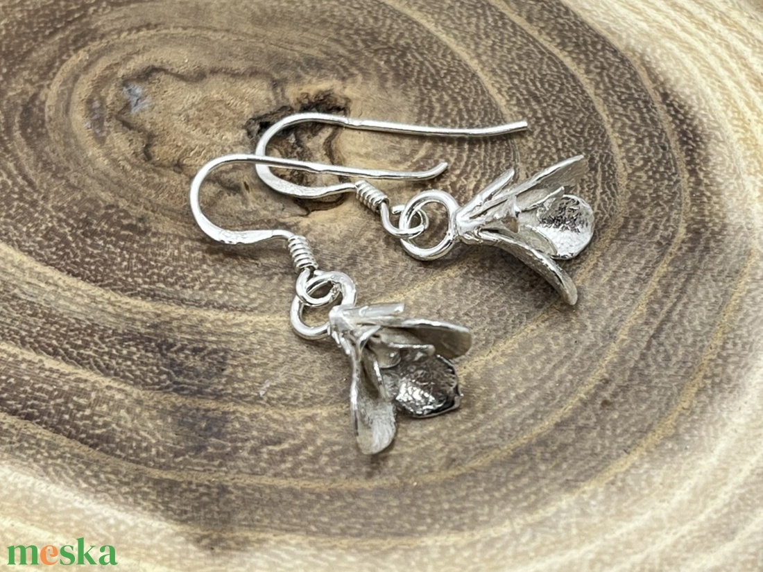 Harangvirág ezüst fülbevaló - ékszer - fülbevaló - lógó fülbevaló - Meska.hu