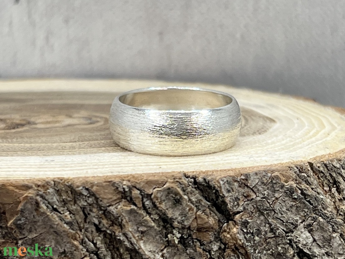 Domború ezüst karikagyűrű  - esküvő - ékszer - karikagyűrű - Meska.hu