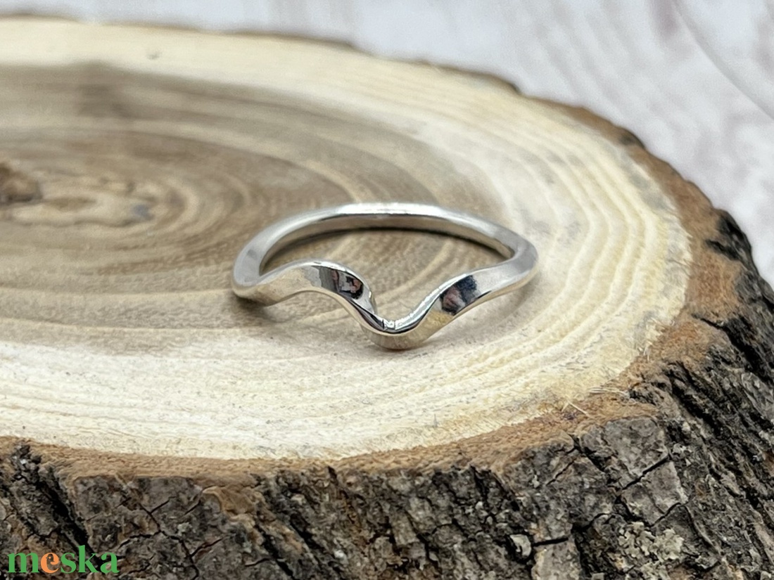 Dupla hullám ezüst gyűrű  - ékszer - gyűrű - fonódó gyűrű - Meska.hu