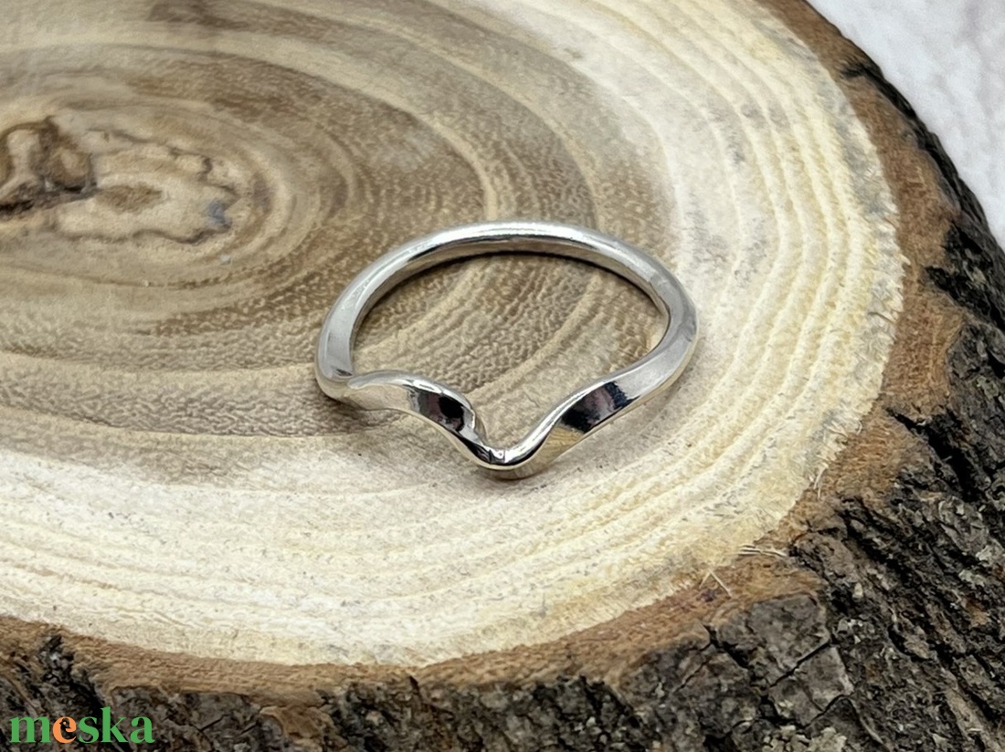 Dupla hullám ezüst gyűrű  - ékszer - gyűrű - fonódó gyűrű - Meska.hu