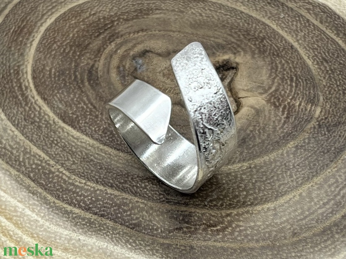 Széles ezüst gyűrű  - ékszer - gyűrű - statement gyűrű - Meska.hu